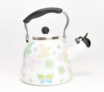 Temp-tations 2.3-QT Enamel Steel Tea Kettle Model K85319 Open. Price: $24.99.
