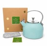 Kate Spade Lenox Blue Tea Kettle Whistle While You Work Box Good Taste Wedding Used. Price: $60.90.