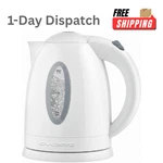 Ovente 1.7L Electric Kettle Fast Boil Water Heater Bpa Free Auto Shut Off White New. Price: $23.98.