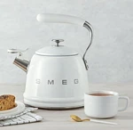 Smeg Stainless Steel Stovetop Whistling Kettle 2.3L /2.4QT Capacity -ivory White New. Price: $178.50.