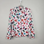 Kate Spade Christmas Cookie Pajama Top Sz Xl Button Up Gingerbread Candy Canes Pre-owned. Price: $33.00.