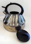 Tea Kettle Black+decker Stainless Steel Dome Shaped 5.3 Qt. Whistles Quality Brd Used. Price: $18.75.