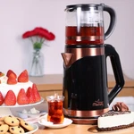 Any Morning Electric Turkish Teapot, Stainless Steel Maker, Cordless Kettle New. Price: $41.99.