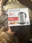 Black+decker 1.7 Liter Electric Cordless Kettle KE1700SD-2, Stainless Steel New. Price: $40.00.