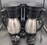 Krups Duothek F324 1500W Double Thermal Carafe Drip Coffee Maker With Lids Euc Used. Price: $134.99.