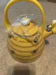 Tea Kettle Whistling For Stove Top Bee Hive Decor Enamel On Steel New Box. Price: $50.00.