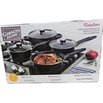 Gibson Home Newton Carbon Steel Cookware 7 Piece Set Black For Cooking Kitchen. Price: $55.00.
