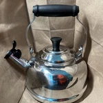 Creuset Stainless Steel Whistling Tea Kettle 1.7 Qt Used. Price: $45.99.