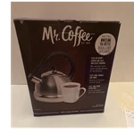 Mr. Coffee Claredale Stainless Steel Whistling Tea Kettle 1.9 Qt New. Price: $24.99.