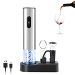 Elmway Electric Wine Opener By Rechargeable Set, Base Silver New. Price: $22.96.