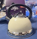 Mr. Coffee Flintshire 1.75 Qt Whistling Stainless Steel Kettle Nylon Handle Open. Price: $9.99.