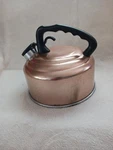 Vintage Mirro Stove Top Kettle Whistling Tea Hot Water Copper Color Used. Price: $17.00.