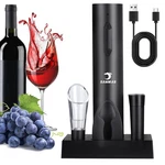 Sanmas Rechargeable Electric Wine Opener Set, 5-IN-1 Automatic Large, Black New. Price: $27.99.