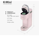 New Keurig K-mini Single-serve K-cup Pod Coffee Maker 6-12 Oz Brew Dusty Rose. Price: $70.00.