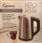 Capresso Electric Water Kettle H2O Steel Plus ,SS,57 Oz. 278.05 New. Price: $45.00.
