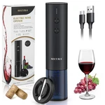 Secura Stainless Steel Electric Wine Opener, Rechargeable Compact, Black New. Price: $31.04.