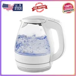 Ovente Glass Electric Kettle Hot Water Boiler 1.5 Liter Borosilicate Fast New. Price: $33.98.