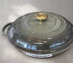New Creuset 3.5 Qt Braiser Thyme Cast Iron France 30 Gold Knob Enameled Chef. Price: $349.99.