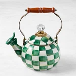 Mackenzie-childs Emerald Check Whistling Tea Kettle, 2-QT. New. Price: $116.98.