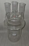 Pyrex 1000ML Reaction Kettle Borosilicate Glass Bottle W/ 3-NECK Cover Lab Used. Price: $99.99.
