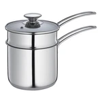 K Chenprofi Double Boiler/bain Marie Set With Glass Lid, 1.6 Quarts, Silver New. Price: $99.40.