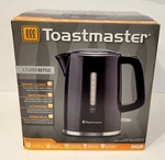 Toastmaster Electric Kettle 1.7 Liters Black Auto Off Cordless Nib New. Price: $24.38.