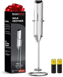 Bonsenkitchen Milk Hanheld With Stand, Electric Coffee Frother, Portable New. Price: $18.77.