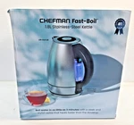 Chefman Fast-boil 1.8L Stainless-steel Electric Kettle New. Price: $18.99.