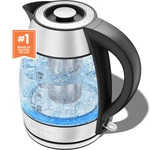 Chefman Fast Boiling 1.8L Electric Glass Kettle,removable Tea Infuser,led Lights New. Price: $38.96.