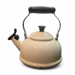 Creuset Enamel On Steel Whistling Tea Kettle 1.7 Qt Cream Color Used. Price: $34.99.