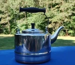 Bonjour 2 Quart Stainless Steel Gooseneck Tea Kettle Pot Copper Bottom Used. Price: $59.99.