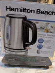 Hamilton Beach Stainless Steel Kettle, 1.2 Liter / 5 Cup Capacity Open. Price: $19.99.