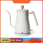 Beautiful 1-LITER Electric Gooseneck Kettle 1200 W, White Icing New. Price: $36.32.