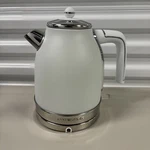 Ovente Electric Water Kettle 1.7L Premium Matte Stainless 1500W White KS777W Open. Price: $25.99.