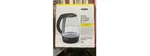 Bella 1.7L Glass Electric Kettle, Black, 1500W, Auto Shut-off Open. Price: $20.00.