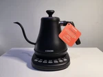 Cosori Electric Gooseneck Kettle Black With 5 Temperature Control Presets & Hold Open. Price: $45.00.