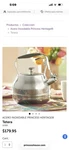 Princess House Heritage Stainless Steel Cookware Whistling Kettle 10365 New. Price: $109.00.