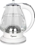 Capresso H2O Glass 48-OZ White Electric Kettle New. Price: $69.99.