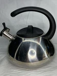 Farberware Stainless Steel Whistling Tea Kettle, 2.3 Quart, Silver 0021C Used. Price: $19.00.