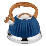 Lorren Home Trends Modern Stovetop Tea Kettle With Wooden Look Handle, Navy Blue New. Price: $41.59.