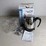 Farberware FCP240 2-4 Cup Stainless Steel Coffee Elect Percolator Open Box Read. Price: $29.99.