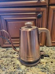 Nueve And Five Gooseneck Teapot With Temperature Thermometer Used. Price: $48.99.