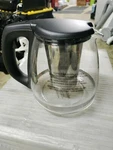 Mr. Coffee Tea Pot Glass Decanter Modern Design Brew Steep 1.2 Quart (4.8 Cups) Open. Price: $29.90.