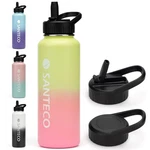 Yssoa 40OZ Vacuum Insulated Stainless Steel Water Bottle W/ Straw Lid, Yellow Pi New. Price: $31.79.
