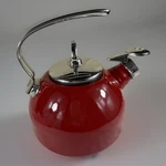 Vintage Chantal Whistle Tea Kettle Red Enamel Stovetop Harmonica Western Germany Used. Price: $74.99.