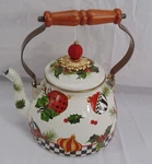 New Mackenzie Childs Deck The Halls Kettle Teapot 2 Qt Christmas. Price: $139.99.