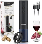 Secura Stainless Steel Electric Wine Opener, Rechargeable Compact, Black New. Price: $29.75.