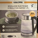 Kalorik 1.7L Glass Cordless Electric Kettle 1750W Led Auto Shut-off 360 Open. Price: $35.00.