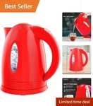 Ovente 1.7L Fast Boiling Electric Kettle Red, Auto Shut-off & Safe Drinking New. Price: $29.99.