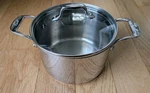 Emeril 3QT Sauce Pan Stock Pot Copper Core Stainless Steel W/lid Used. Price: $45.00.